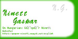 ninett gaspar business card